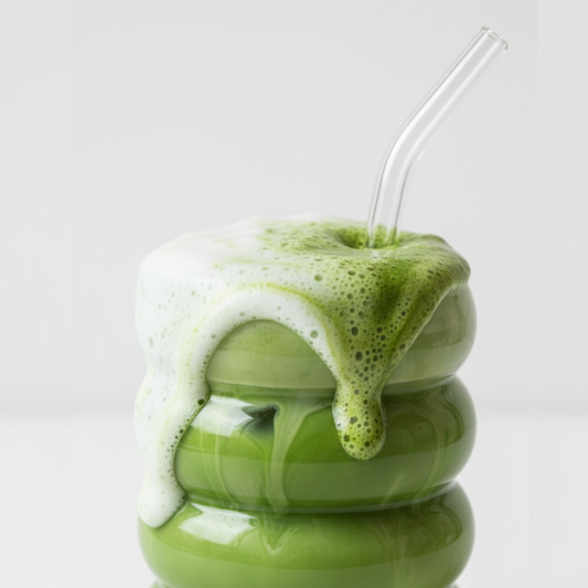 Wavy Matcha Glas