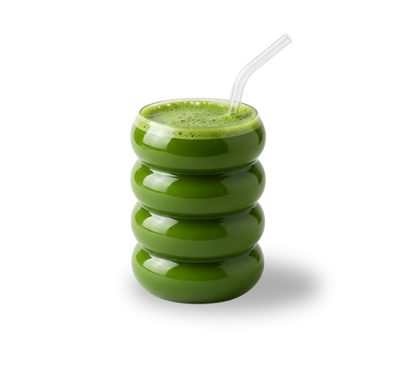Wavy Matcha Glas