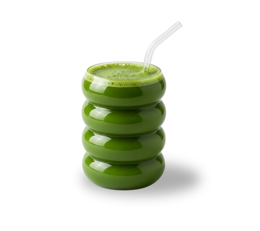 Wavy Matcha Glas